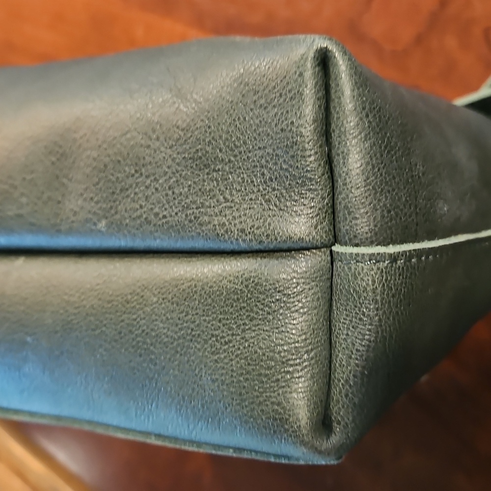 Portland Leather Goods Purse PLG OG Forest Green Mini Snap Crossbody Or Handheld - Picture 7 of 13